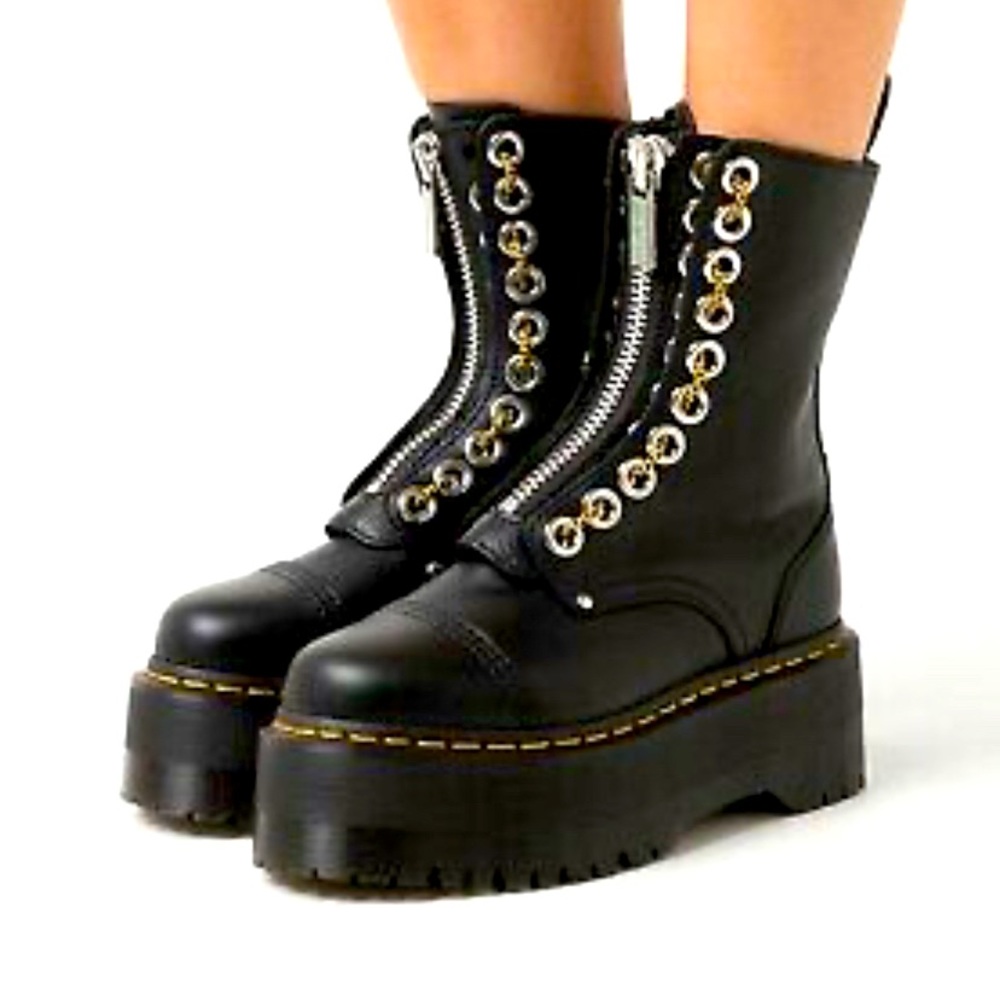 New Dr. Martens Hi Sinclair Max Platform Boots - Picture 3 of 12